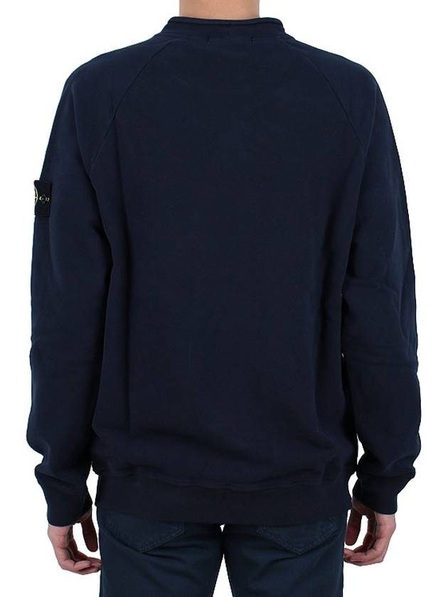 Stretch Cotton Fleece Mock Turtleneck Sweatshirt Navy - STONE ISLAND - BALAAN 5