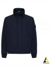 Logo Micro Twill  Zip Up Jacket Navy - STONE ISLAND - BALAAN 2