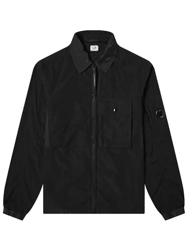 Lens Wappen Nylon Zip-Up Jacket Black - CP COMPANY - BALAAN 3