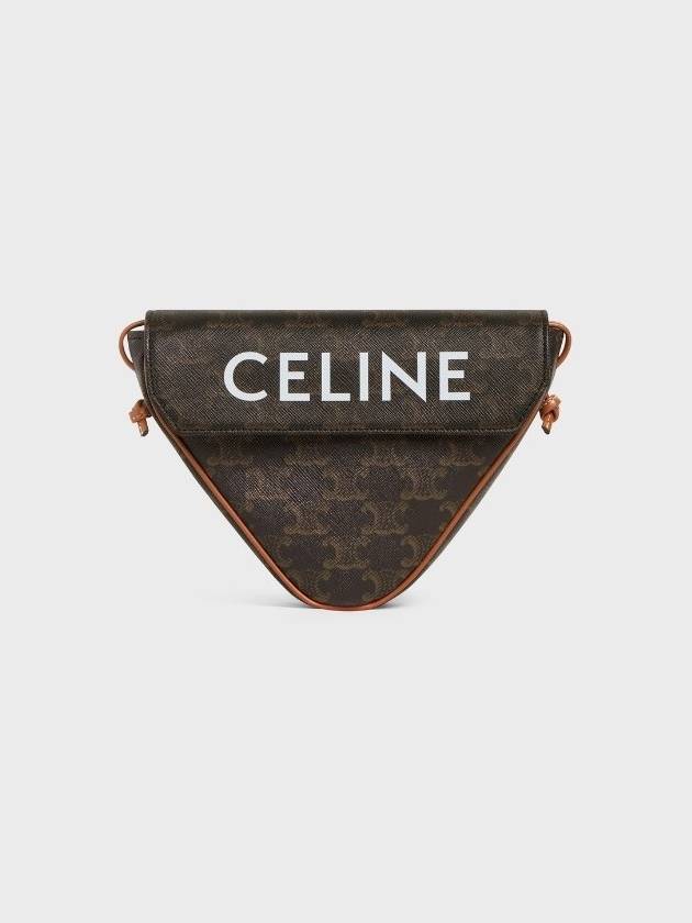 Triangle Crossbody Bag in Triomphe Canvas Tan - CELINE - BALAAN 2