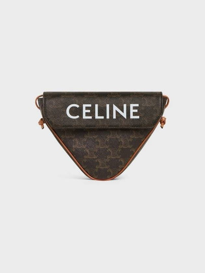 Triangle Crossbody Bag in Triomphe Canvas Tan - CELINE - BALAAN 2