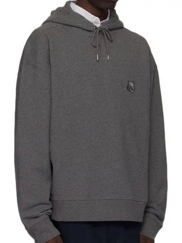 Bold Fox Head Patch Oversize Hoodie Grey - MAISON KITSUNE - BALAAN 3