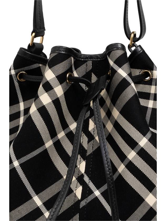 Check Medium Bucket Bag Black - BURBERRY - BALAAN 7