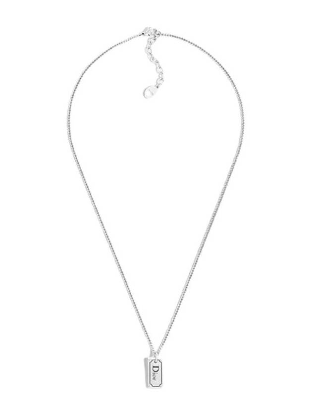 Plate Pendant Necklace Silver - DIOR - BALAAN 1