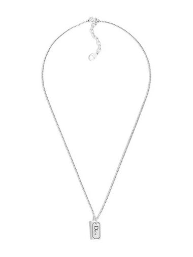 Plate Pendant Necklace Silver - DIOR - BALAAN 1