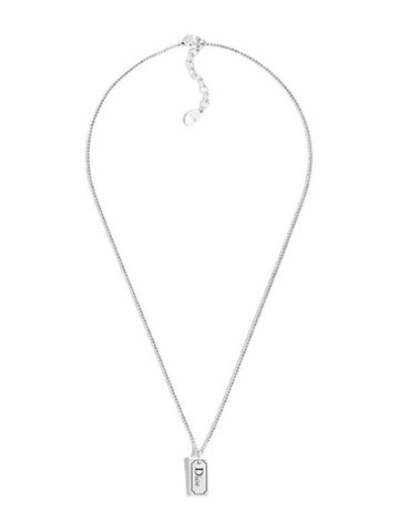 Plate Pendant Necklace Silver - DIOR - BALAAN 1