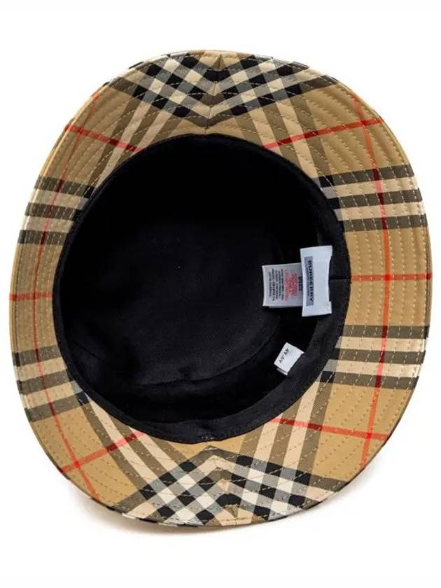 Kids Vintage Check Bucket Hat Beige - BURBERRY - BALAAN 6