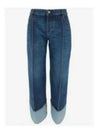 Curved Shape Denim Jeans Mid Blue - BOTTEGA VENETA - BALAAN 2