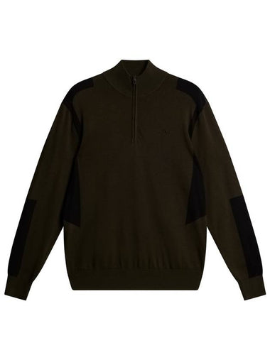 Men s Kendrick Knit Zip Up Sweater Forest Green - J.LINDEBERG - BALAAN 1