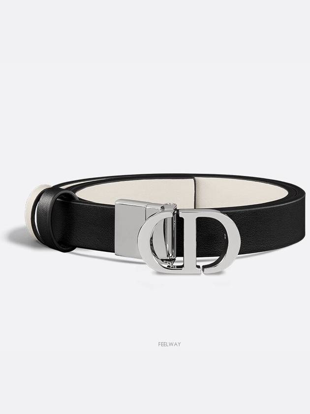 30 Montaigne Reversible Leather Belt Black - DIOR - BALAAN 4