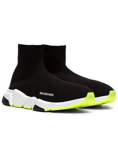 Speed ​​Logo High Top Sneakers Neon Yellow Black - BALENCIAGA - BALAAN 2