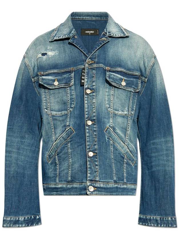 Distressed Denim Jacket Blue - DSQUARED2 - BALAAN 2