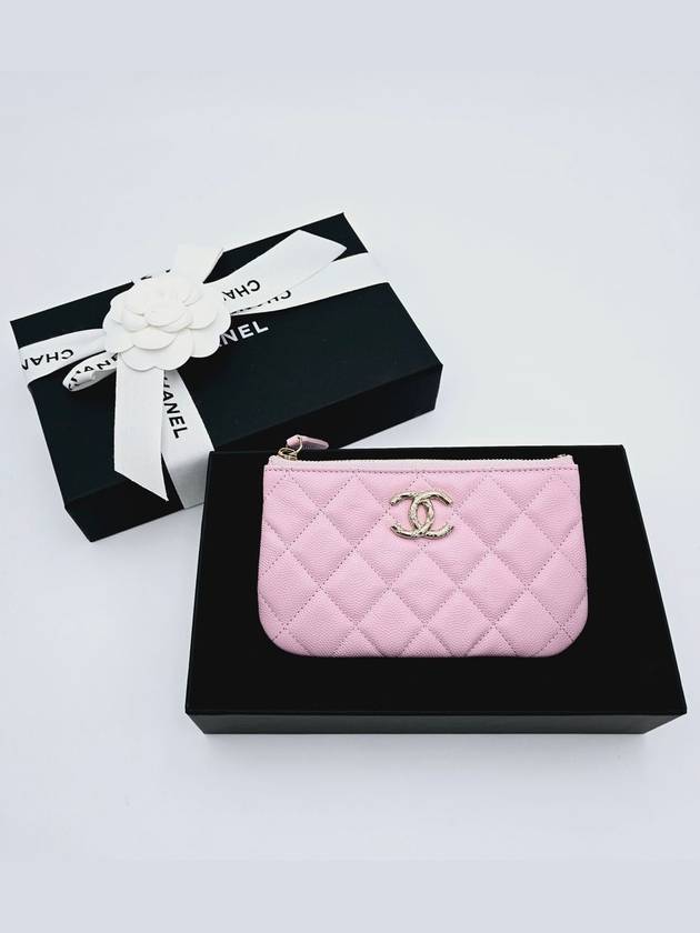 season mini clutch pouch pink caviar gold plated AP3980 - CHANEL - BALAAN 1