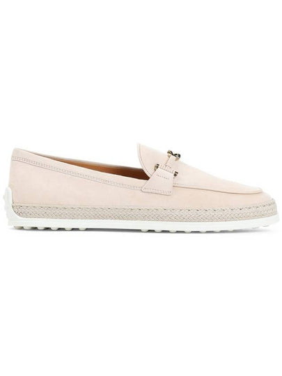 T-Ring Suede Loafers Beige - TOD'S - BALAAN 2