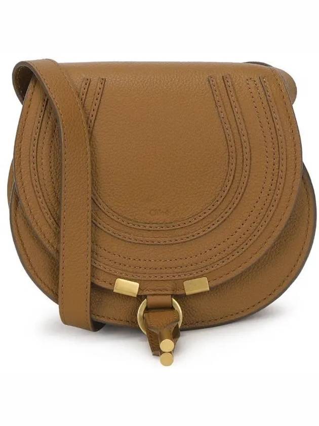 Marcie Saddle Small Grained Leather Cross Bag Brown - CHLOE - BALAAN 2