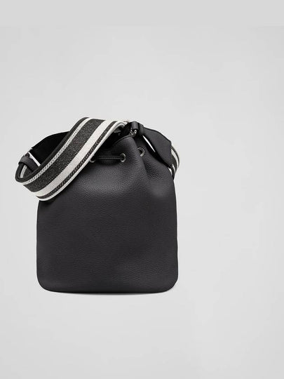 Triangular logo flow leather bucket bag 1BE060 - PRADA - BALAAN 2