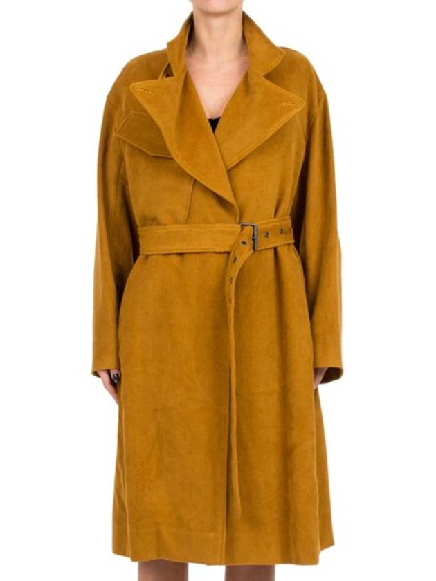 Women's Belt Detail Trench Coat Brown MA0306 - ISABEL MARANT - BALAAN 6