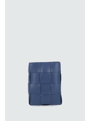 Cassette Intrecciato Mini Cross Bag Navy - BOTTEGA VENETA - BALAAN 1