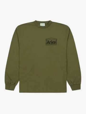 Temple LS T shirt Olive STAR66600OLV - ARIES - BALAAN 1