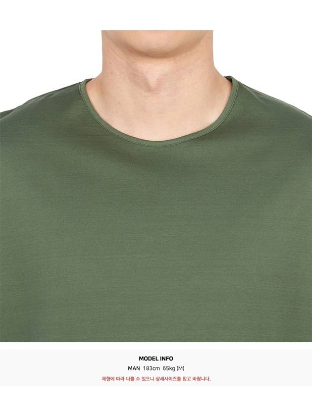 Mercerised Jersey Short Sleeve T-Shirt Green - LEMAIRE - BALAAN 6