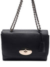 Lily Chain Medium Goat Leather Shoulder Bag Black - MULBERRY - BALAAN 3