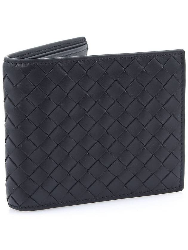 Intrecciato Weaving Half Wallet Black - BOTTEGA VENETA - BALAAN 3