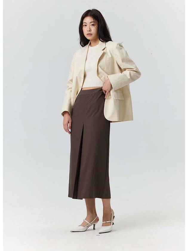 Inverted Long Skirt Brown - CLAIR DE SAGE - BALAAN 1