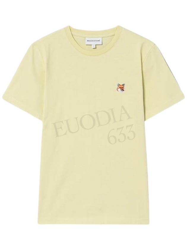 Fox Head Patch Regular Short Sleeve T-Shirt Chalk Yellow - MAISON KITSUNE - BALAAN 6