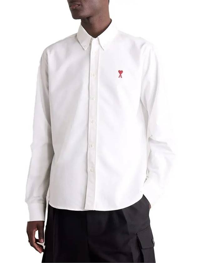 De Coeur Long Sleeve Shirt Ivory - AMI - BALAAN 4