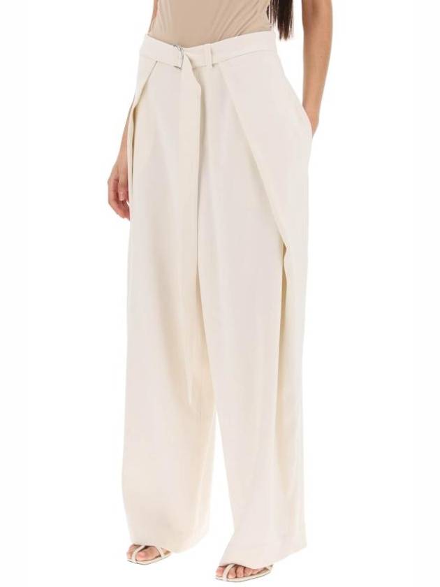 Belt Wide Pants Ivory - AMI - BALAAN 4