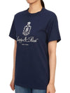 Vendome Cotton Short Sleeve T-Shirt Navy - SPORTY & RICH - BALAAN 3