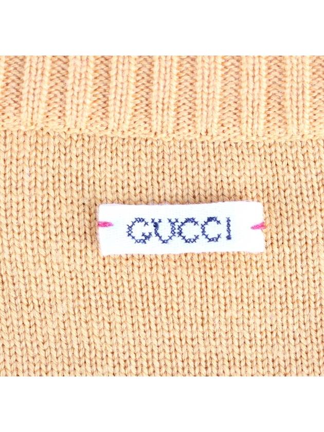 Tiger embroidered wool pullover knit - GUCCI - BALAAN 7