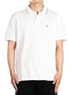 Stretch Piquet Striped Collar Polo Shirt White - CP COMPANY - BALAAN 2