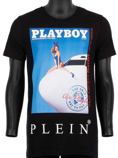 Playboy Crew Neck Short Sleeve T-Shirt Black - PHILIPP PLEIN - BALAAN 2