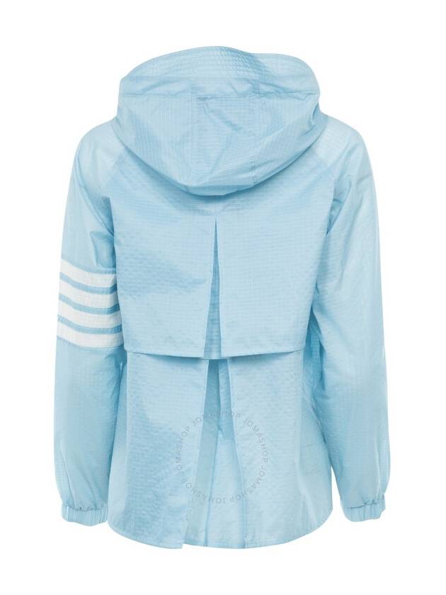 4 Bar Ripstop Polyamide Windbreaker Light Blue - THOM BROWNE - BALAAN 3