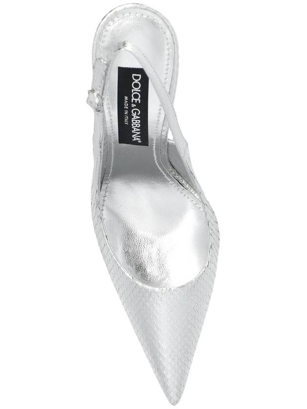 Dolce & Gabbana Leather Pumps, Women's, Silver - DOLCE&GABBANA - BALAAN 6