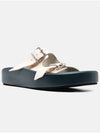 Side Buckle Fastening Platform Slippers Navy - MAISON MARGIELA - BALAAN 4