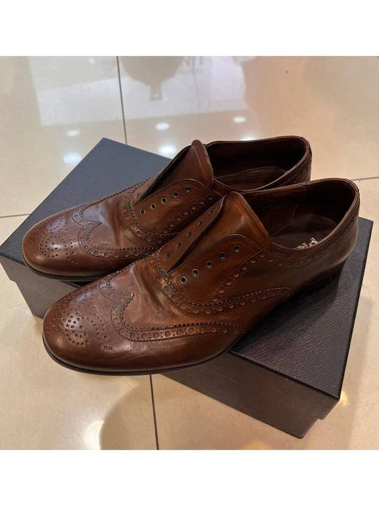 Vintage Leather Brogues Brown - PRADA - BALAAN 2