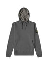 Wappen Patch Cotton Fleece Hoodie Dark Grey - STONE ISLAND - BALAAN 2