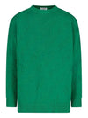 cotton jacquard logo knit green - BALENCIAGA - BALAAN.