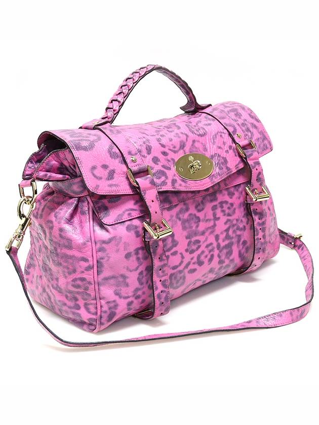 HH7541 Peony Pink Shiny Leopard Alexa Overlarge 2WAY - MULBERRY - BALAAN 2