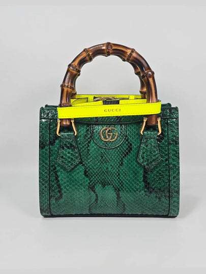 Diana Mini Green Python Tote Bag - GUCCI - BALAAN 2