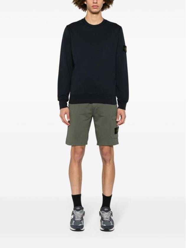 Wappen Patch Garment Dyed Sweatshirt Navy - STONE ISLAND - BALAAN 3