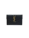 Monogram Envelope Small Half Wallet Black Gold - SAINT LAURENT - BALAAN 2