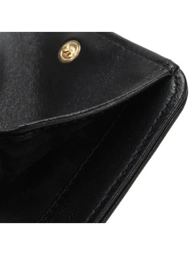 Matelasse Logo Half Wallet Black - MIU MIU - BALAAN 9