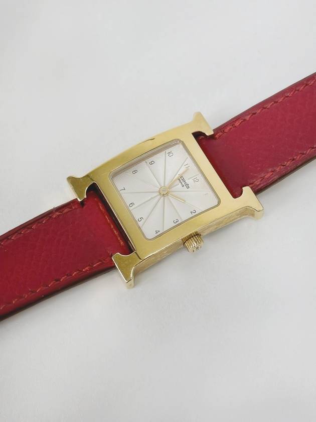 Gold H Hour Quartz Red Women s WatchHH1 201 2VHEC23616 - HERMES - BALAAN 8