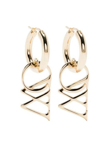 OW Drop Earrings Gold - OFF WHITE - BALAAN 1