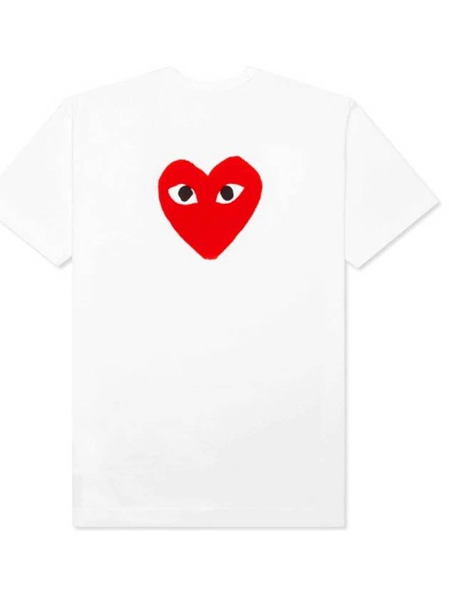 Men's Double Heart Short Sleeve TShirt P1T222 - COMME DES GARCONS - BALAAN 4