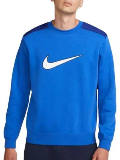 Sportswear Fleece Crew Neck Sweatshirt Blue - NIKE - BALAAN 2