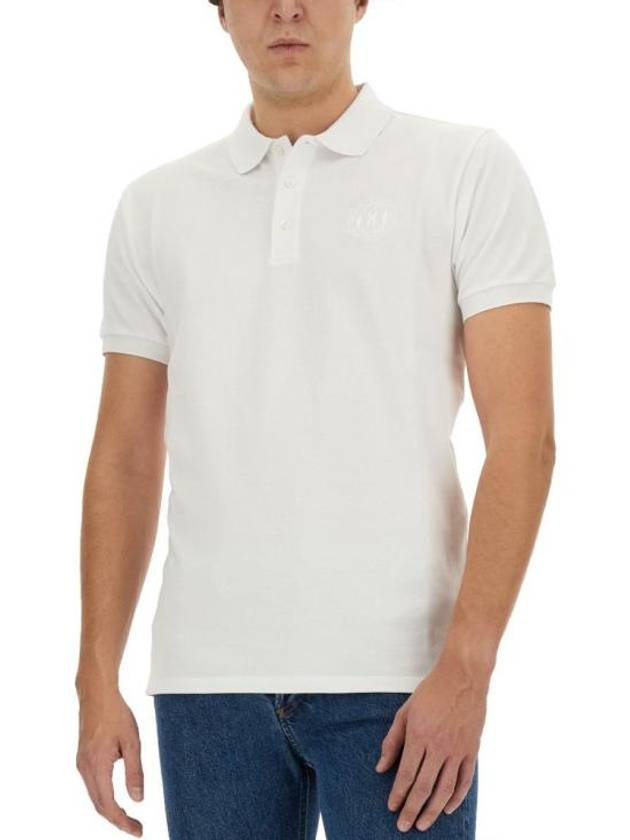 Embroidery Logo Short Sleeve Polo Shirt White - BALLY - BALAAN 5